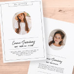Enkel, modern, minimalistisk foto Bat mitzvah Inbjudningar<br><div class="desc">Design består av enkel typografi med sans serif- och skriptteckensnitt.</div>
