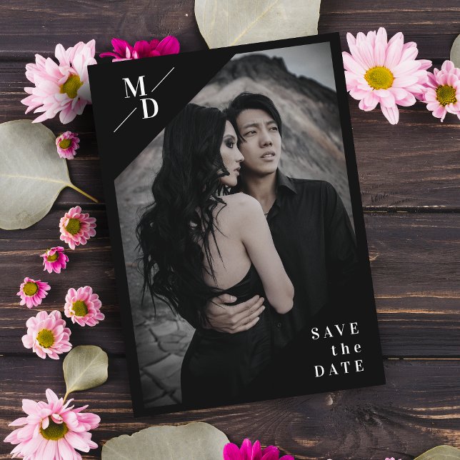 Enkel, modern, minimalistisk fotomotor, par spara datumet (Skapare uppladdad)