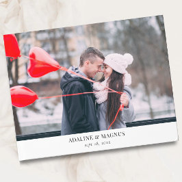 Enkel Modern Minimalistisk Fotovigsel Gästböcker