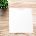 Enkel, modern, minimalistisk Grått 2 Gräns Monogra Anteckningsblock<br><div class="desc">Skapa ditt eget personlig monogram namn-anteckningsblock med enkel modern typografi och minimalistisk två gräns linjer i grått färg.</div>