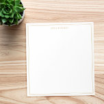 Enkel, modern, minimalistisk Guld 2 Gräns Monogram Anteckningsblock<br><div class="desc">Skapa ditt eget monogram för personlig namn anteckningsblock med enkel modern typografi och minimalistisk två gräns linjer i guld färg.</div>