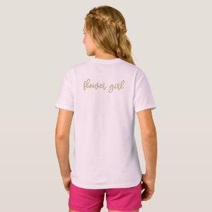 Enkel, modern, minimalistisk Guld-skript   Flower  T Shirt