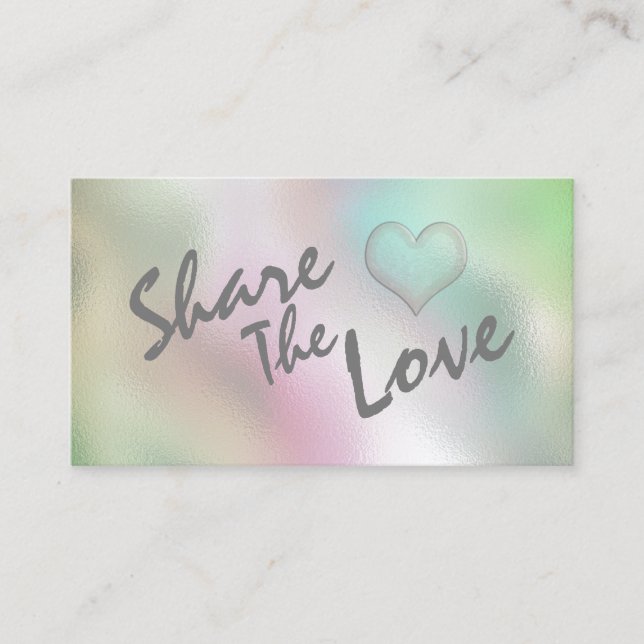 Enkel modern, minimalistisk holografi rabattkort (Framsida)