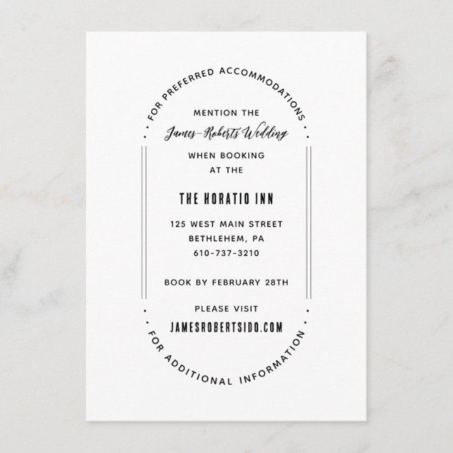 Enkel modern minimalistisk informationskort tilläggskort (Framsida)