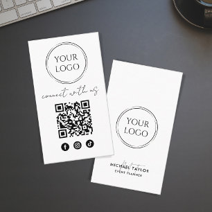 Enkel, modern, minimalistisk Logotyp för QR-kod fö Visitkort