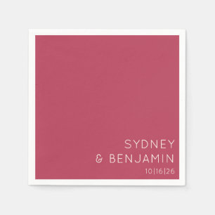 Enkel, modern, minimalistisk Magenta Personligt br Pappersservett