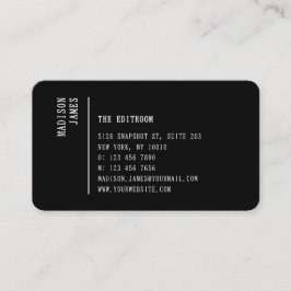 Enkel Modern Minimalistisk Mörk Svart QR-kod Visitkort