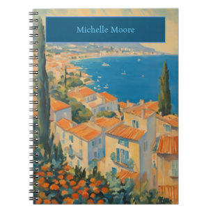 Enkel Modern Minimalistisk Namn Cote D'Azur Anteckningsbok