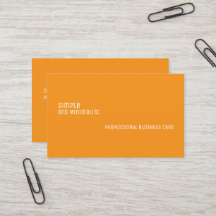 Enkel Modern Minimalistisk - orange färg Visitkort