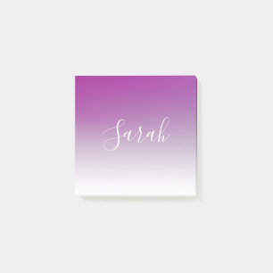Enkel, modern, minimalistisk övertoning för Lila u Post-it Block