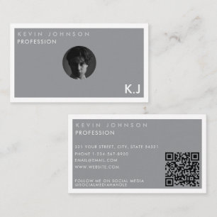 Enkel Modern Minimalistisk Professionell Foto QR-k Visitkort