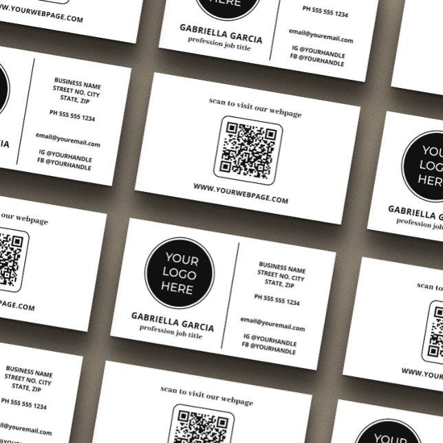 Enkel Modern Minimalistisk Professionell Visitkort (Standard size business card is shown, front and back. Chose size and paper style.)