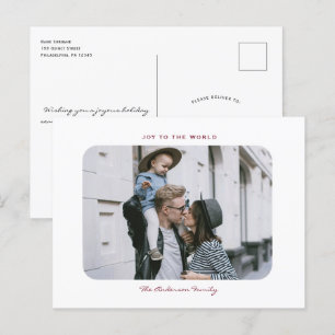 Enkel, modern, minimalistisk, ren julbild vykort