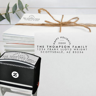 Enkel, modern, minimalistisk Returadress jul Självfärgande Stämpel