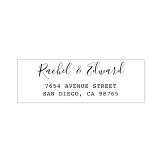 Enkel modern, minimalistisk Returadress Självfärgande Stämpel