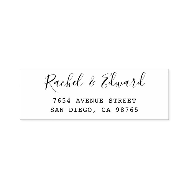 Enkel modern, minimalistisk Returadress Självfärgande Stämpel (Design)