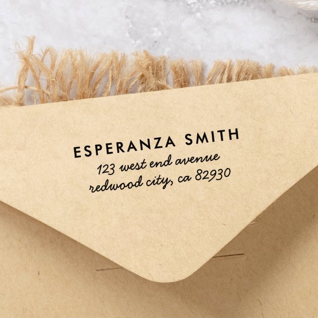 Enkel modern, minimalistisk Returadress Stämpel (Skapare uppladdad)