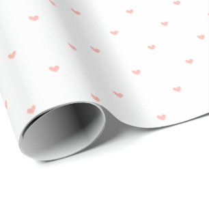 Enkel, modern, minimalistisk Rosa Hearts Mönster Presentpapper