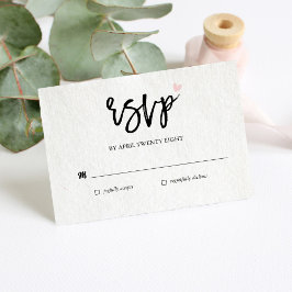 Enkel Modern Minimalistisk RSVP Inbjudningskort