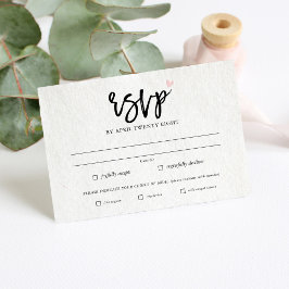 Enkel Modern Minimalistisk RSVP Inbjudningskort