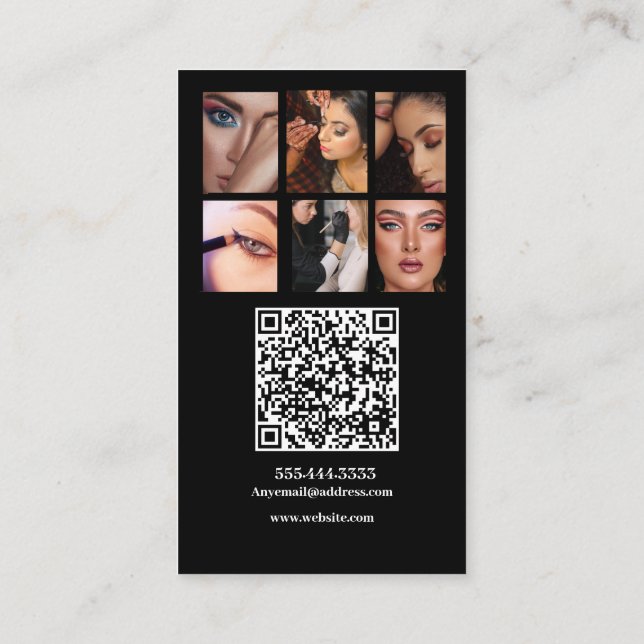 Enkel, modern, minimalistisk Social-media Visitkort (Baksida)