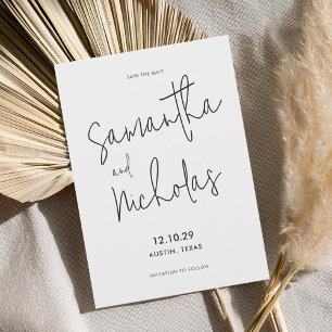 Enkel modern, minimalistisk spara datumet