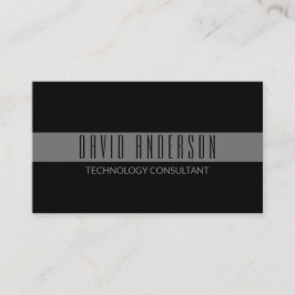 Enkel, modern, minimalistisk, svart Grått Rand Visitkort