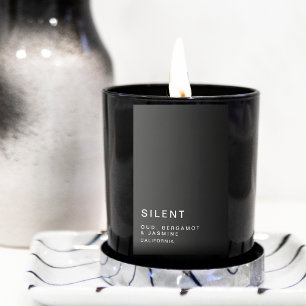 Enkel, modern, minimalistisk, svart ljus-etikett mat etikett
