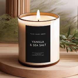 Enkel Modern Minimalistisk Svart Ljus Sticker Mat Etikett