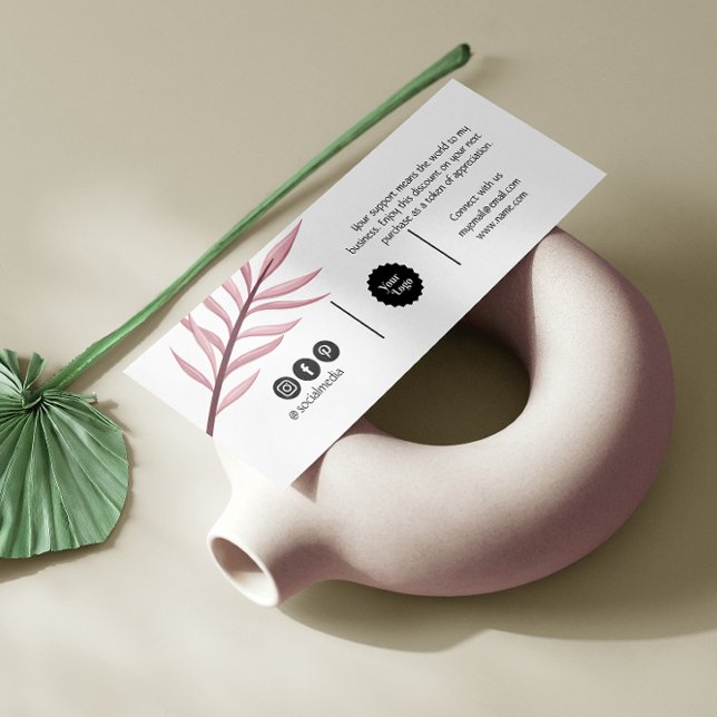 Enkel, modern, minimalistisk Tack Litet Visitkort (Simple Modern Minimalist Order Thank You)