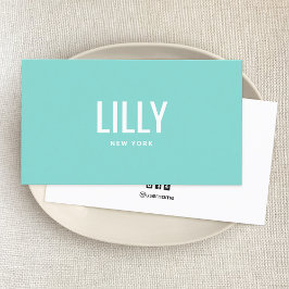 Enkel, modern, minimalistisk turkos för Profession Visitkort