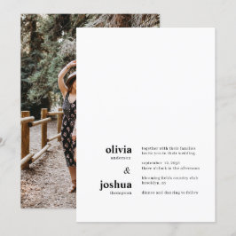 Enkel, modern, minimalistisk typografi - foto Bröl Inbjudningar