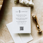 Enkel modern, minimalistisk | Uppgifter om Bröllop Tilläggskort<br><div class="desc">Dessa eleganter, svarta och vita bröllop-detaljkort för inmatningskort till dina gäster är enkla och minimalistiska men ändå mycket snyggt på grund av det moderna handskrivna skript och den rena layouten. Lägg till webbplatsen bröllop eller skriv bara in informationen om hotellrum, köranvisningar och annan viktig information för dina gäster. Du kan...</div>