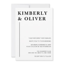 Enkel, modern, minimalistisk vit Bröllop