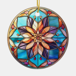 Enkel modern minimilista Stain Glass-jul Julgransprydnad Keramik