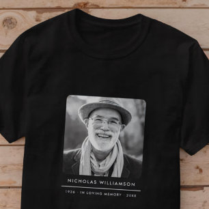 Enkel modern minnesmärke anpassad bild t shirt