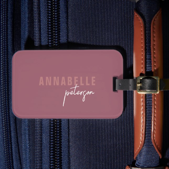 Enkel modern, modern, Ro-minimalistisk Personlig Bagagebricka (Framsida Insitu 4)