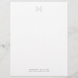 Enkel Modern Monogram-Professionell för Personlig Brevhuvud