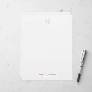 Enkel Modern Monogram-Professionell för Personlig Brevhuvud