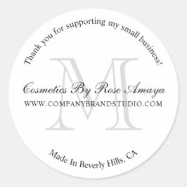 Enkel modern monogram - Tack - etikett