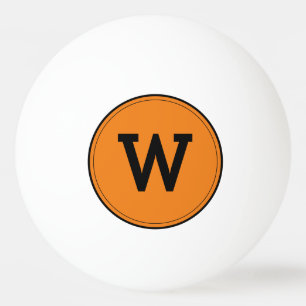 Enkel modern monogramOrange Pingisboll