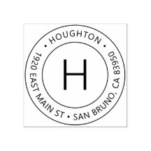 Enkel modern monogramReturadress