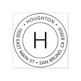 Enkel modern monogramReturadress Stämpel