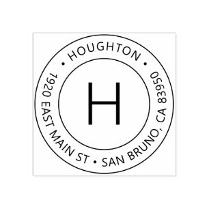 Enkel modern monogramReturadress Stämpel