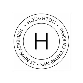 Enkel modern monogramReturadress Stämpel