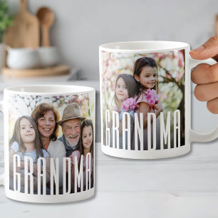 Enkel Modern Mormor Foto Kaffemugg