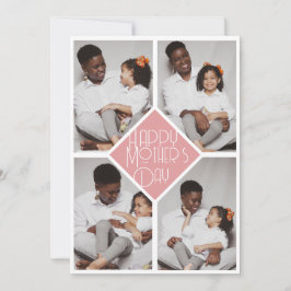 Enkel Modern mors dag-fotofamiljesamling Julkort