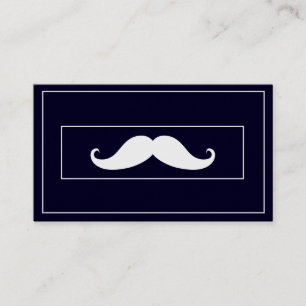 Enkel Modern Mustache Barber Shop Mini Business C Visitkort