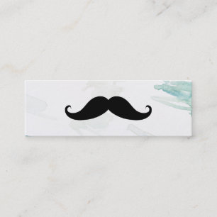 Enkel Modern Mustache Barber Shop Mini Business C Visitkort