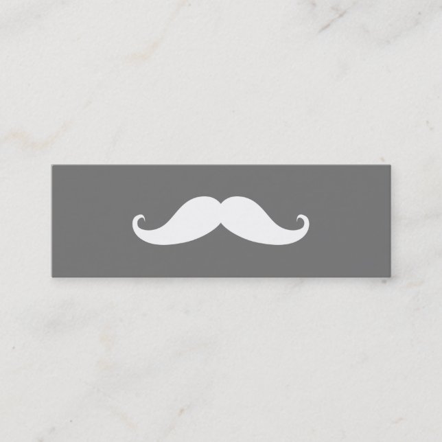 Enkel Modern Mustache Barber Shop Mini Business C Visitkort (Framsida)